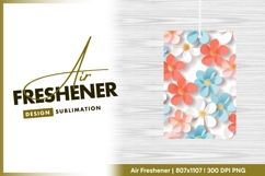 Paper Cutout Flowers in Coral Blue and White air freshener Product Image 1