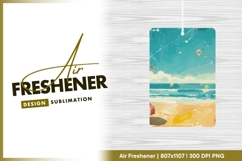 Beach scene illustration with hot air freshener Product Image 1