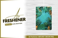 Tropical Paper Cutout Leaves on Teal air freshener Product Image 1