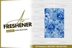 Blue Floral Pattern with Peonies and Leaves air freshener Product Image 1