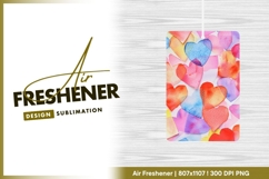 Watercolor Hearts in Various Colors air freshener Product Image 1
