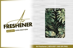 Lush Tropical Leaves on Black Background air freshener Product Image 1