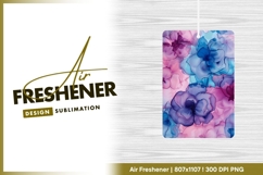 Abstract Floral Ink Art in Pink Purple and air freshener Product Image 1
