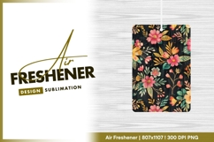 Floral Pattern on Dark Wood Background Pink air freshener Product Image 1