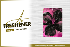 Abstract flower in black and pink tones air freshener png Product Image 1