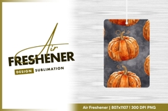 Watercolor Pumpkins on Dark Gray Background air freshener Product Image 1