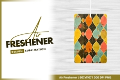 Abstract Retro Pattern with Colorful Teardrop air freshener Product Image 1
