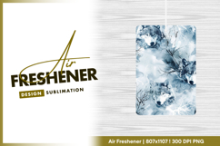 Watercolor wolves in winter forest pattern air freshener png Product Image 1