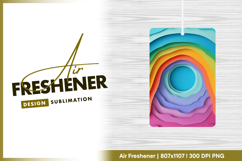 Rainbow paper cutout layers for air freshener png Product Image 1