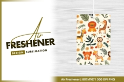 Cartoon Safari Animals and Floral Pattern air freshener Product Image 1