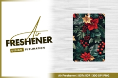 Festive Floral Pattern with Red Poinsettias air freshener Product Image 1
