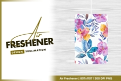 Watercolor Floral Pattern with Pink Purple air freshener Product Image 1