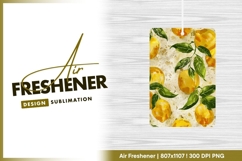 Watercolor Lemons and Green Leaves on air freshener Product Image 1