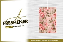 Pink Roses and Leaves Floral Pattern on air freshener Product Image 1