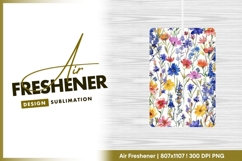 Watercolor Floral Pattern with Blue Yellow air freshener Product Image 1