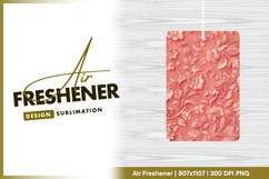 Coral Pink Floral Pattern with Embossed air freshener Product Image 1
