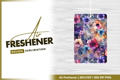 Watercolor Floral Pattern in Purple Pink and air freshener Product Image 1