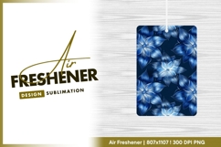 Blue Floral Pattern Repeating Flowers on air freshener Product Image 1
