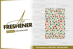 Red and Blue Stars Pattern on Cream air freshener Product Image 1