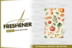 Watercolor Autumnal Pattern with Pumpkins air freshener Product Image 1