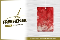 Red Grunge Background with White Snowflakes air freshener Product Image 1