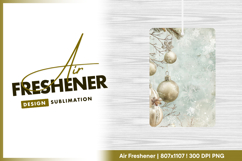 Elegant christmas ornaments on snowy winter air freshener Product Image 1