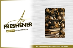 Gold Christmas Tree Ornaments on Books with air freshener Product Image 1