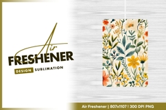 Floral Pattern with Orange Yellow Blue and air freshener Product Image 1