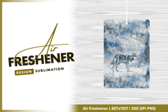 Wolf in watercolor winter landscape seamless air freshener Product Image 1