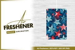Watercolor Stars Pattern Red Blue and Teal air freshener Product Image 1