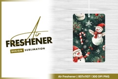 Watercolor Christmas Snowman Pattern with air freshener Product Image 1