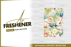 Watercolor Easter Illustration of Bunnies air freshener Product Image 1