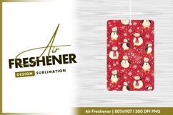 Whimsical Snowman and Penguin Pattern on air freshener Product Image 1