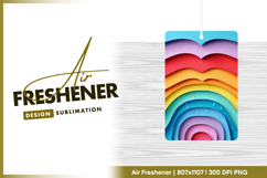Colorful paper layers abstract rainbow design air freshener Product Image 1