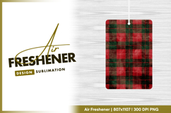 Red green brown plaid grunge pattern texture air freshener Product Image 1