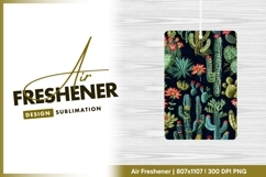 Embroidered Cactus and Succulent Pattern air freshener Product Image 1
