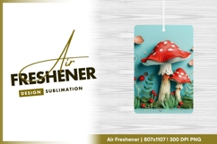 Red and White Mushrooms with Grass and air freshener Product Image 1