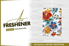 Colorful 3D Floral Pattern with Red Yellow air freshener Product Image 1