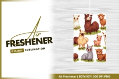 Cartoon Alpacas in Various Colors on air freshener Product Image 1