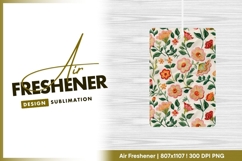 Embroidered Floral Pattern with Pink Orange air freshener Product Image 1