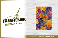 Colorful floral pattern with overlapping air freshener Product Image 1