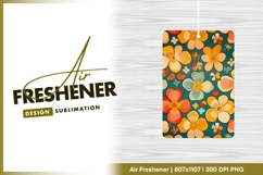 Retro Floral Pattern with Yellow Orange and air freshener Product Image 1