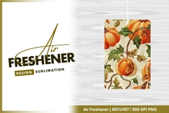 Embroidered Pumpkins and Leaves on Cream air freshener Product Image 1