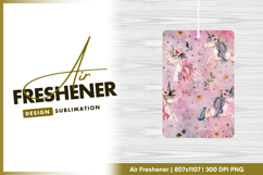 Watercolor unicorns flowers and stars seamless air freshener Product Image 1