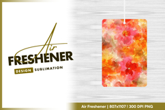 Abstract watercolor flowers background texture Air Freshener Product Image 1