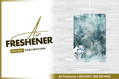 Wolf portrait in foggy winter forest Air Freshener Product Image 1