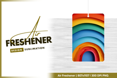 Colorful paper layers abstract curve Air Freshener Product Image 1