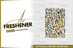 Colorful hand drawn floral pattern air freshener png Product Image 1