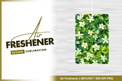 White flowers and green leaves seamless air freshener Product Image 1