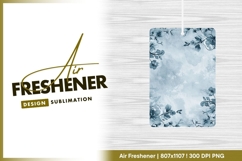 Blue floral frame watercolor texture air freshener Product Image 1